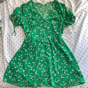 Floral Green Dress